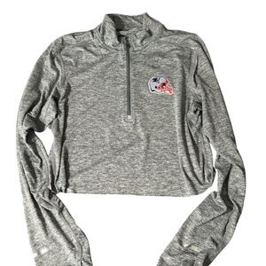 New England Patriots Crop 1/4 zip pullover Vintage|NFL|Small